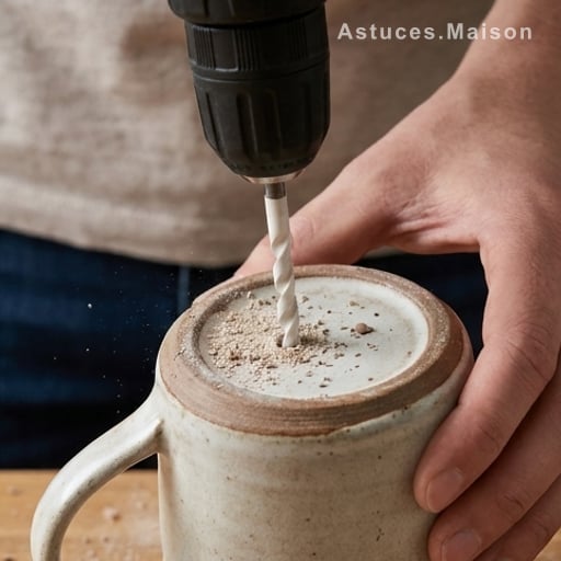 Un distributeur de savon ou de gel douche original