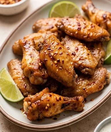 Ailes de poulet au miel épicé, croustillantes à souhait