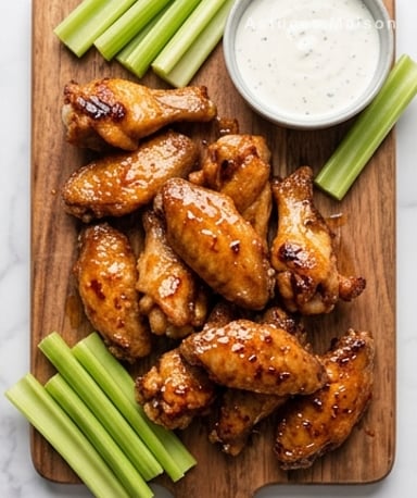 Ailes de poulet au miel épicé, croustillantes à souhait