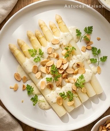 Asperges blanches d'Alsace : la salade qui sent le printemps