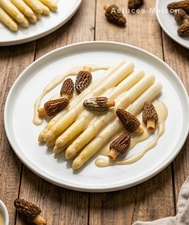 Asperges blanches et morilles : le duo de printemps signé Nasti