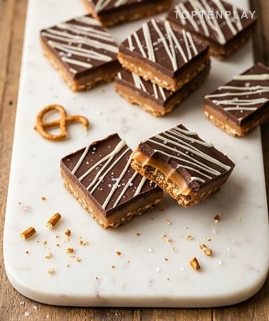 Barres croustillantes caramel chocolat