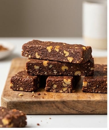 Barres énergétiques caroube-noix : le snack healthy qui croque sous la dent