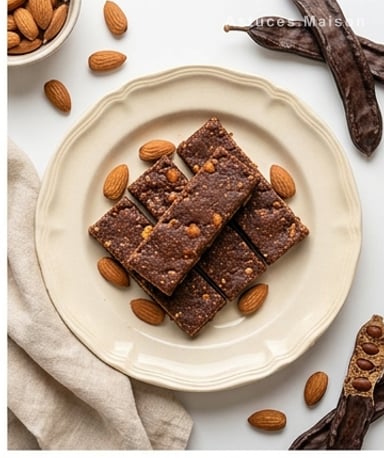 Barres énergétiques caroube-noix : le snack healthy qui croque sous la dent