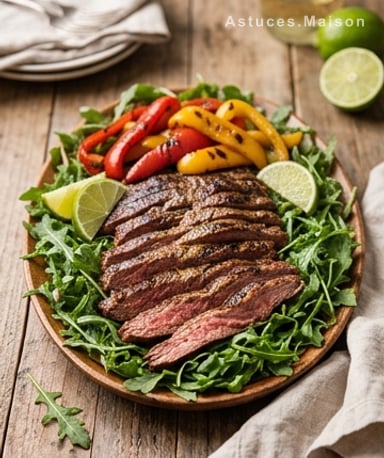 Bavette grillée : le secret d'un steak juteux et parfumé en 30 minutes