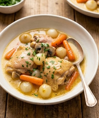 Blanquette de poulet : la douceur crémeuse qui console les soirs d’hiver