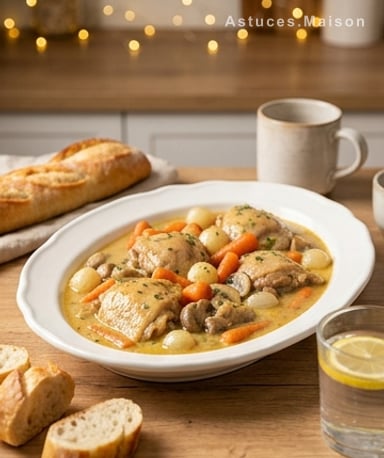 Blanquette de poulet : la douceur crémeuse qui console les soirs d'hiver