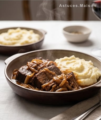 Boeuf braisé aux oignons : le mijoté réconfortant qui embaume la maison