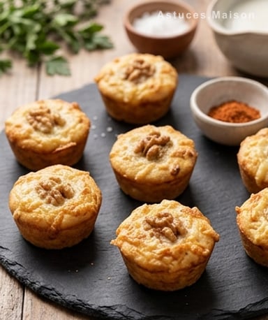 Bouchées croustillantes au Comté, noix et épices — l'apéro qui claque