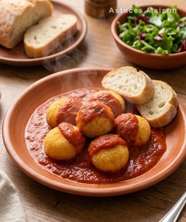 Boulettes de semoule au paprika fumé : croustillant fondant et sauce parfumée
