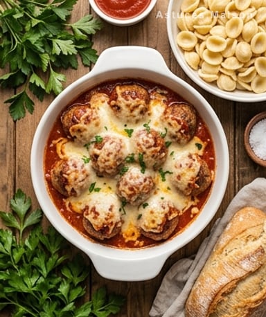 Boulettes fondantes à la mozzarella et sauce tomate maison