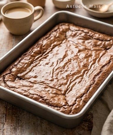 Brownies ultra-fondants à la surface craquelée (moule 9×13)