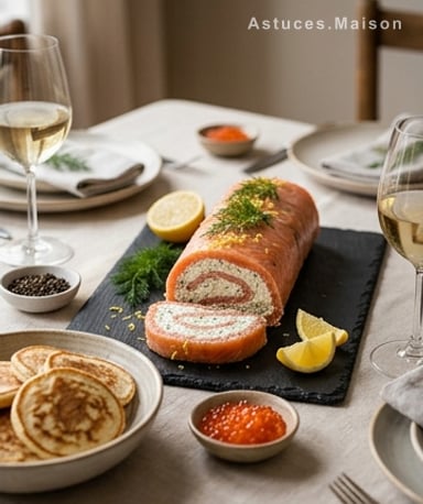 Bûche saumon-fromage frais : l'entrée chic qui se fait toute seule