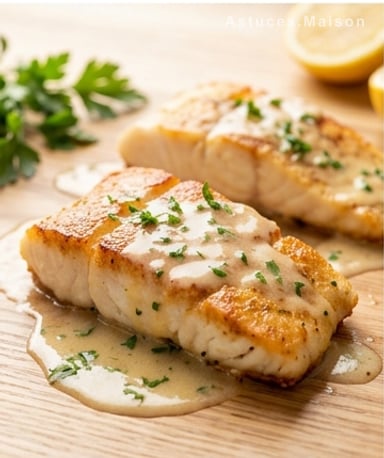 Cabillaud poêlé, sauce au beurre citronnée : le plat qui sent bon la mer