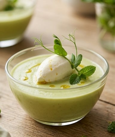 Cappuccino de petits pois glacé : l’entrée qui trompe les yeux et séduit les papilles