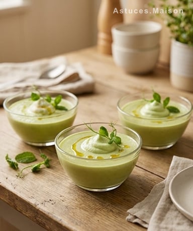 Cappuccino de petits pois glacé : l'entrée qui trompe les yeux et séduit les papilles