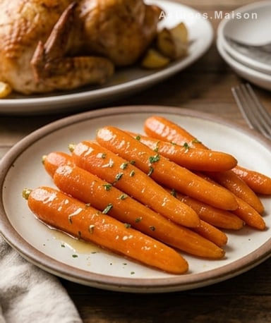 Carottes glacées au miel et beurre (poêle)