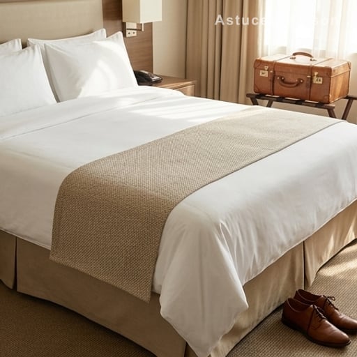 Ce tissu sur le lit d’hôtel : à quoi ça sert vraiment ? (et comment l’adopter chez toi)
