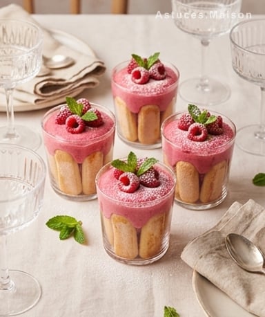 Charlotte framboise en verrine : le dessert frais qui se monte en 20 minutes