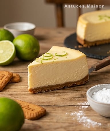 Cheesecake spéculoos-citron vert : l'équilibre parfait entre croquant et fraîcheur acidulée