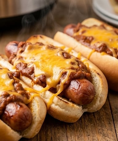 Chili cheese dogs au cooker : le festin paresseux qui fait fondre les foules