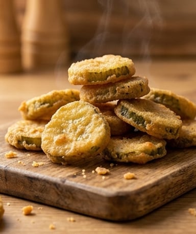 Cornichons frits croustillants : le snack qui claque sous la dent