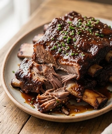 Côtes de bœuf collantes à la mijoteuse (4 ingrédients)