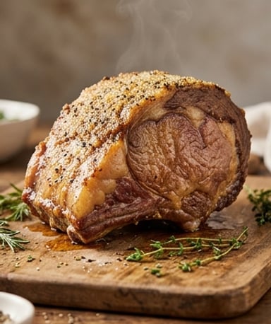 Côtes de bœuf croustillantes au poivre et parmesan : le rôti qui vole la vedette