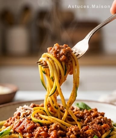 Courgetti à la bolognaise : léger et savoureux