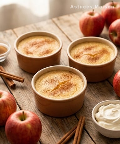 Crèmes fermières à la pomme : le dessert qui sent bon l'automne et la cannelle
