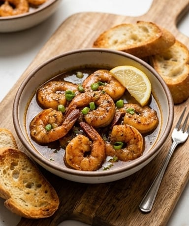 Crevettes BBQ au four : fondantes, beurrées et fumées en 25 minutes