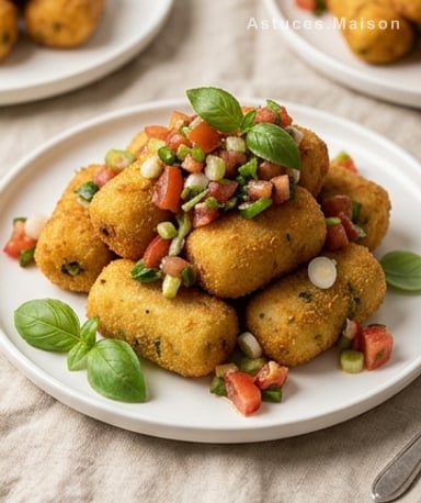 Croquettes croustillantes pomme de terre, chèvre et épinards — l'apéro qui claque
