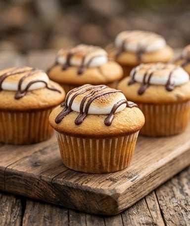 Cupcakes S’mores à l’Hershey : un feu de camp en bouchée