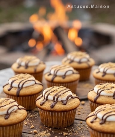 Cupcakes S'mores à l'Hershey : un feu de camp en bouchée
