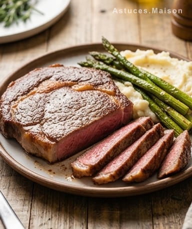 Entrecôte poêlée : la croûte dorée qui fait fondre les amateurs de viande