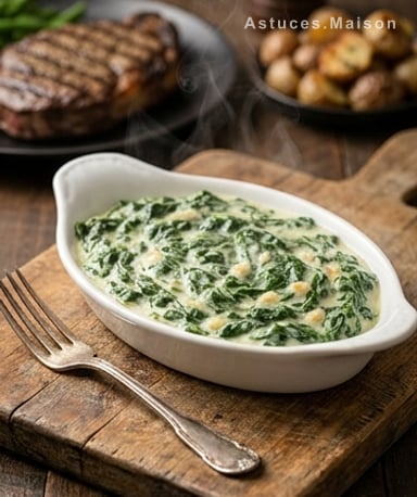 Épinards à la crème façon steakhouse : onctueux et sans prise de tête
