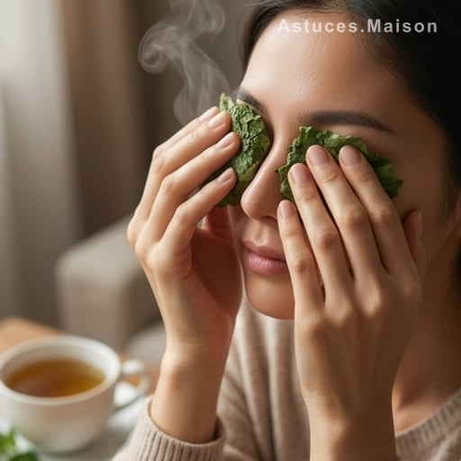 Compresse chaude aux feuilles : la méthode express pour dégonfler les yeux