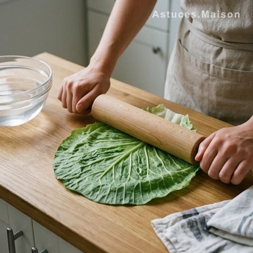 La méthode pas à pas : comment bien appliquer les feuilles de chou