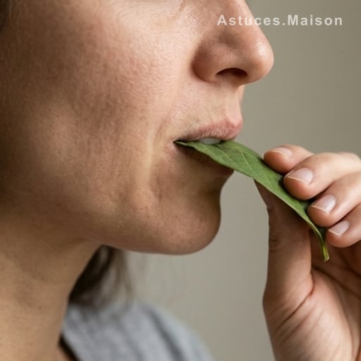 Méthode 2 : Mâcher des feuilles fraîches – l'astuce de grand-mère