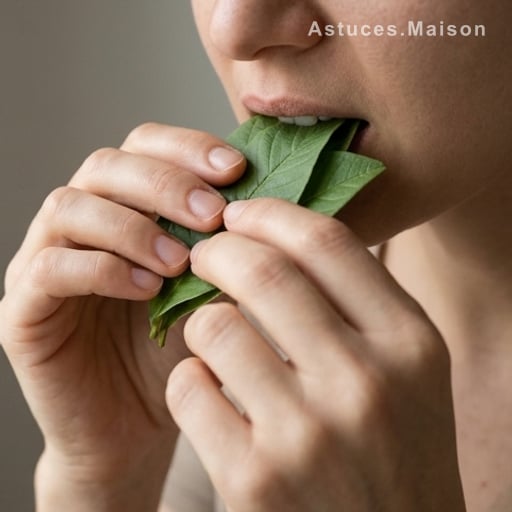 Méthode 1 : Mâcher des feuilles fraîches (la version express)