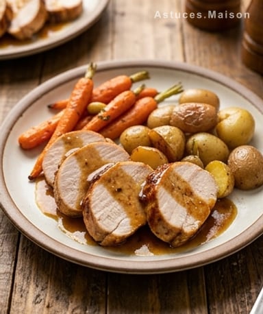 Filet de dinde au miel et à l'ail mijoté