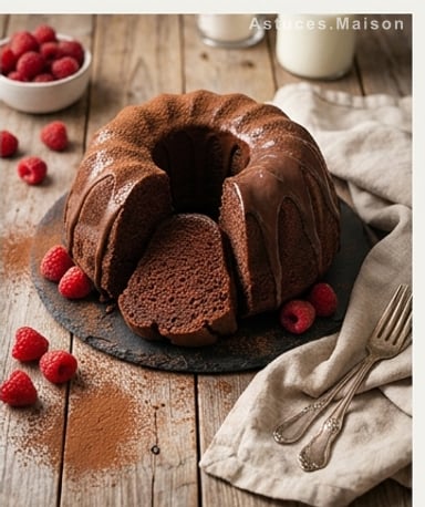 Gâteau Bundt chocolat : moelleux intense et glaçage qui coule à la perfection