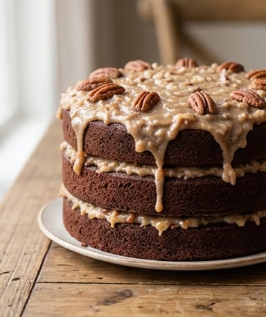 Gâteau Chocolat Allemand : Fondant et Noix de Coco