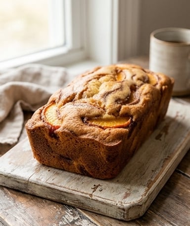 Gâteau moelleux pêche-crumble : le mariage parfait qui fond en bouche