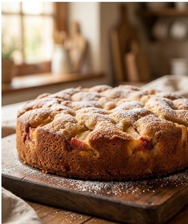 Gâteau pommes-rhubarbe : l’équilibre parfait entre douceur et piquant
