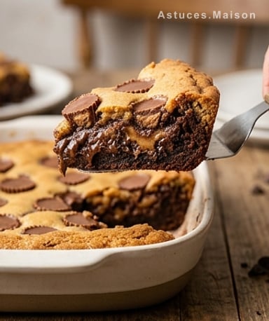 Gâteau renversé aux bouchées de beurre de cacahuète