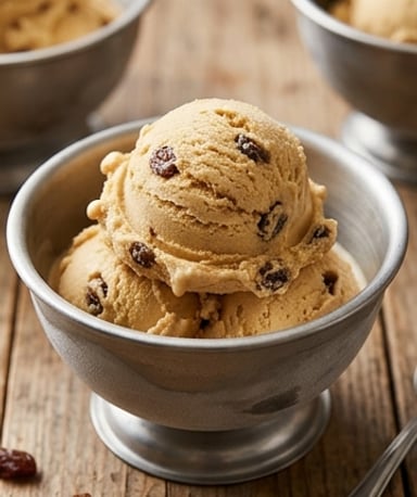 Glace Rhum-Raisins Maison : Crémeuse et Parfumée (Sans Sorbetière Possible)
