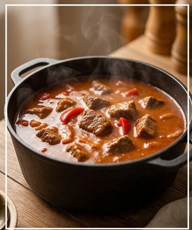 Goulash hongrois : le ragoût qui sent le feu de bois et le paprika doux