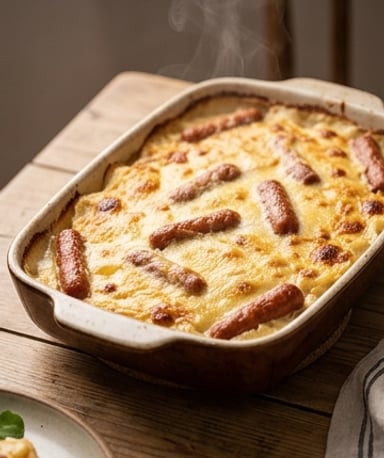 Gratin au Maroilles et saucisses fumées : le nord dans ton assiette