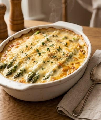 Gratin d’asperges au fromage : le côté réconfortant qui fait fondre